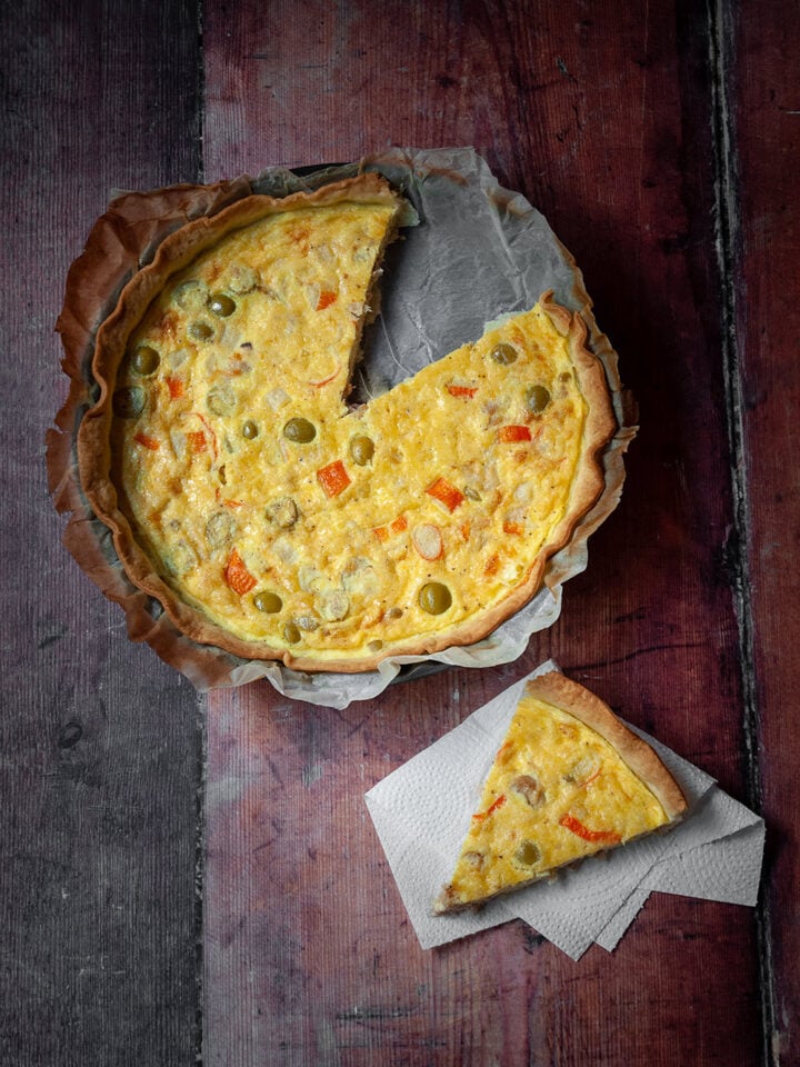 Quiche de atún y aceitunas